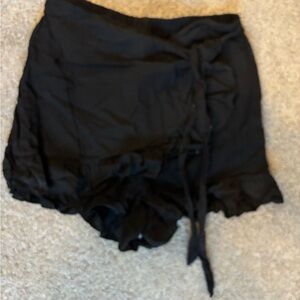 Black Ruffled Skort